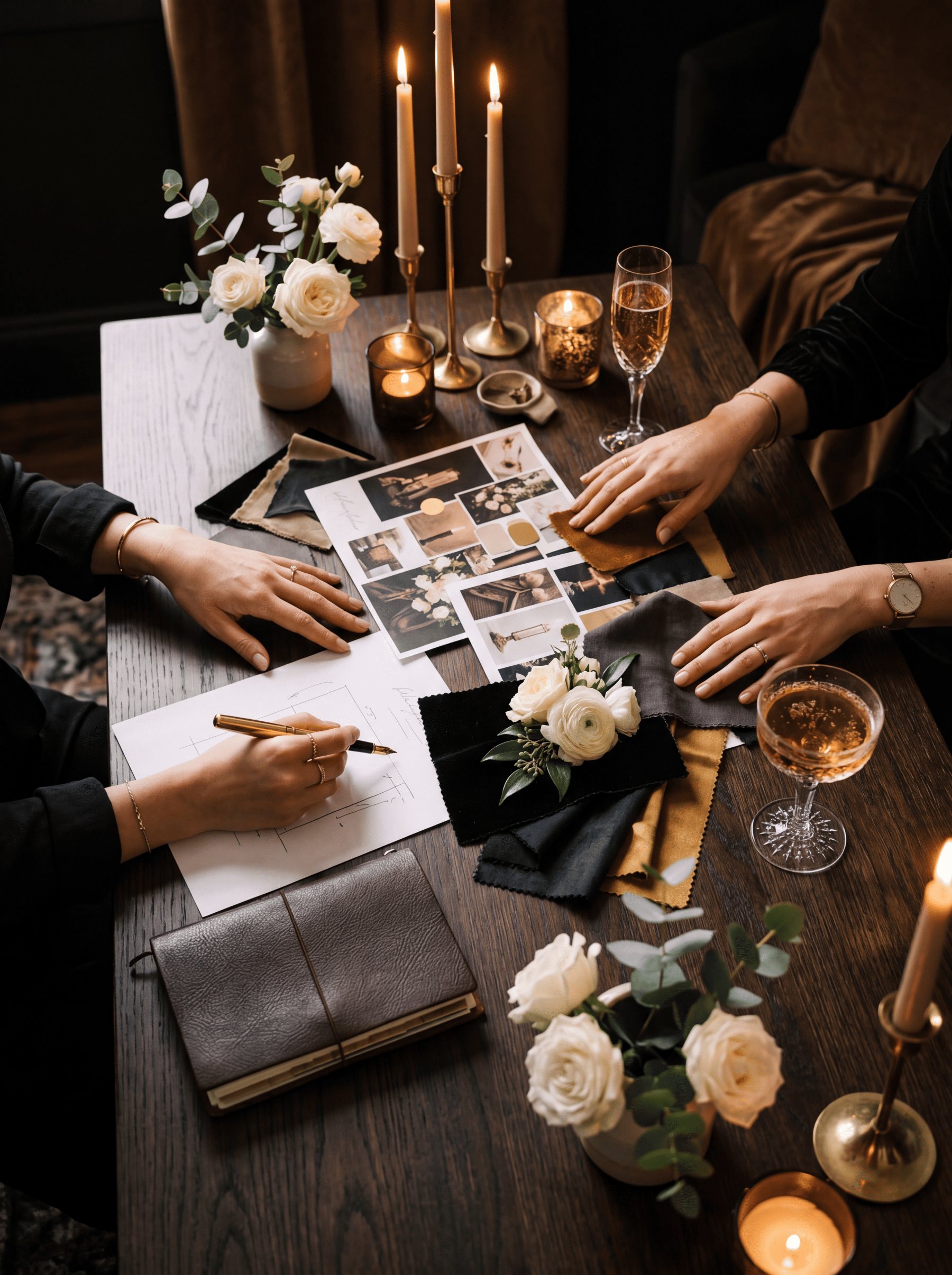 Progettazione evento — mood board e mise en place